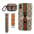 BROWN GG INSPIRED IPHONE CASE, AIRPOD PRO & WATCH BAND