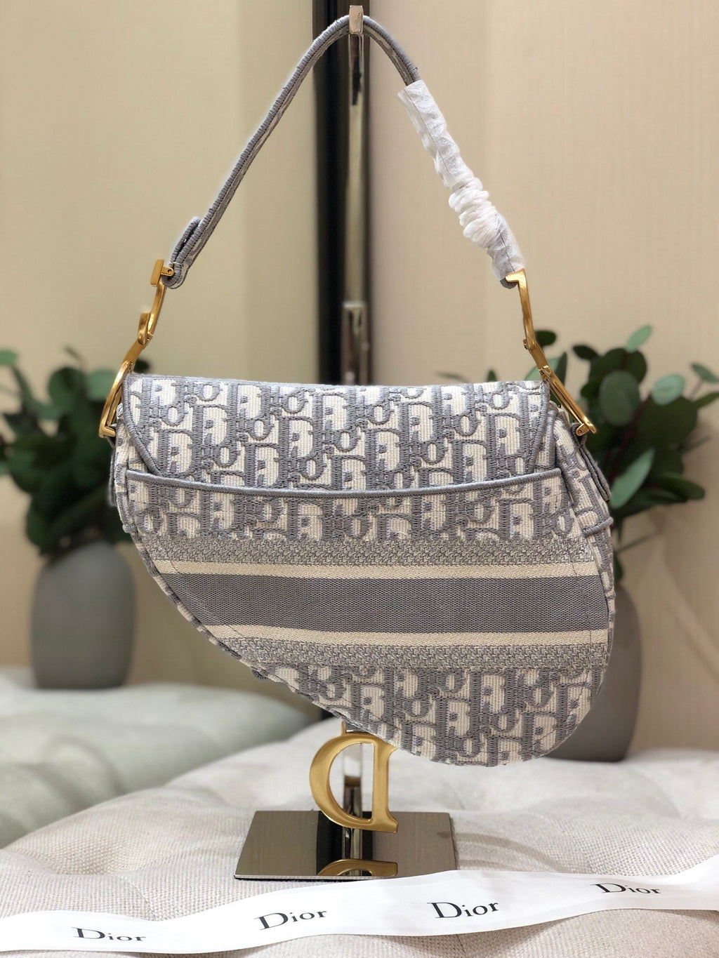 Dior gray saddle